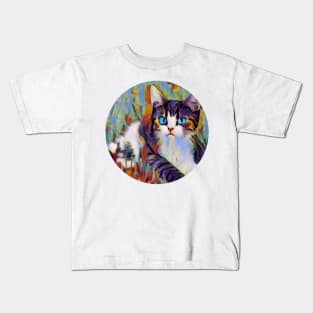 Bright-Eyed floppy cat Kids T-Shirt